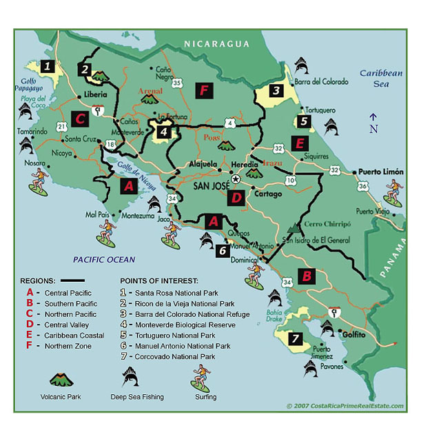 Regions in Brief in Costa Rica